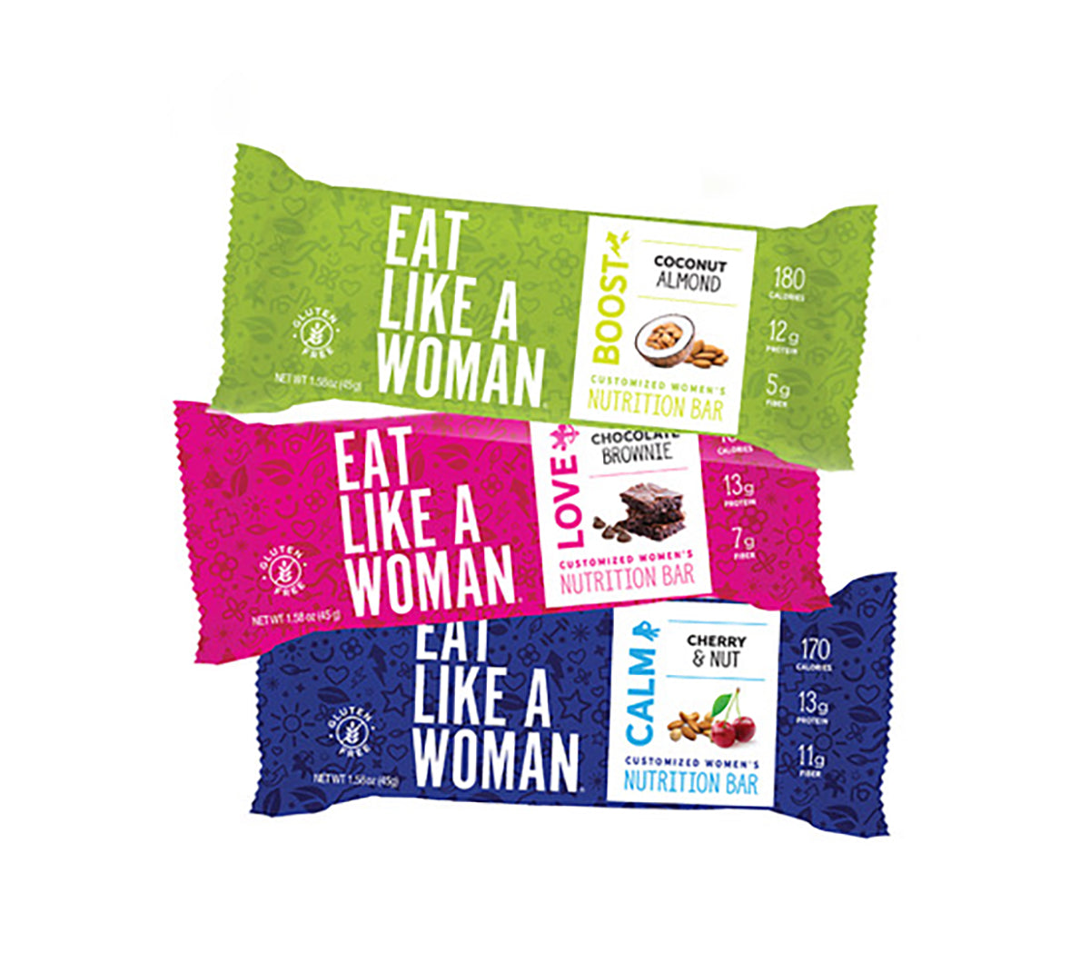 Assorted Flavors 18-pack: 3 Delicious Flavors! Chocolate Brownie, Coconut Almond & Cherry Nut