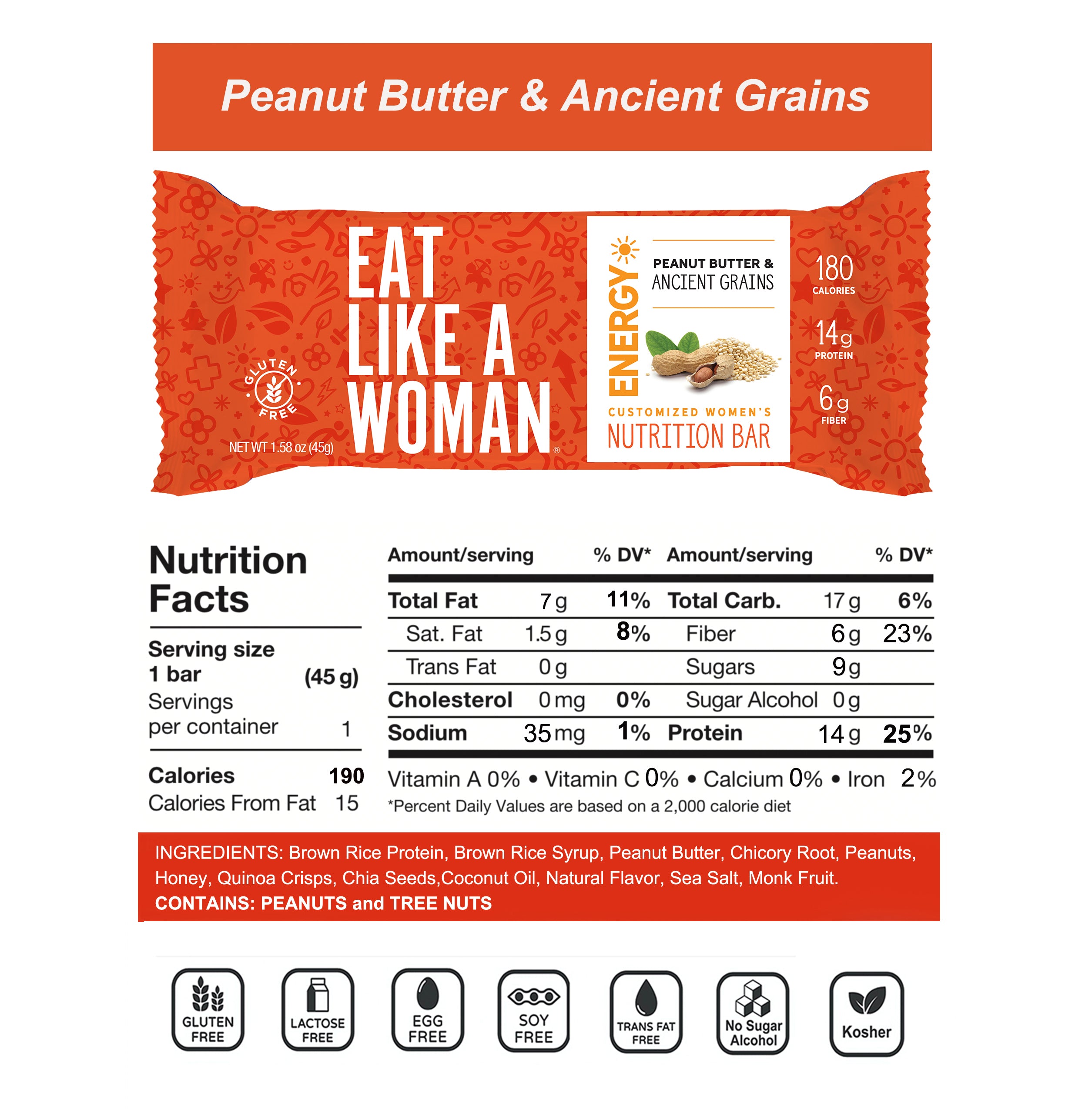 Peanut Butter & Ancient Grains, 12-Pack