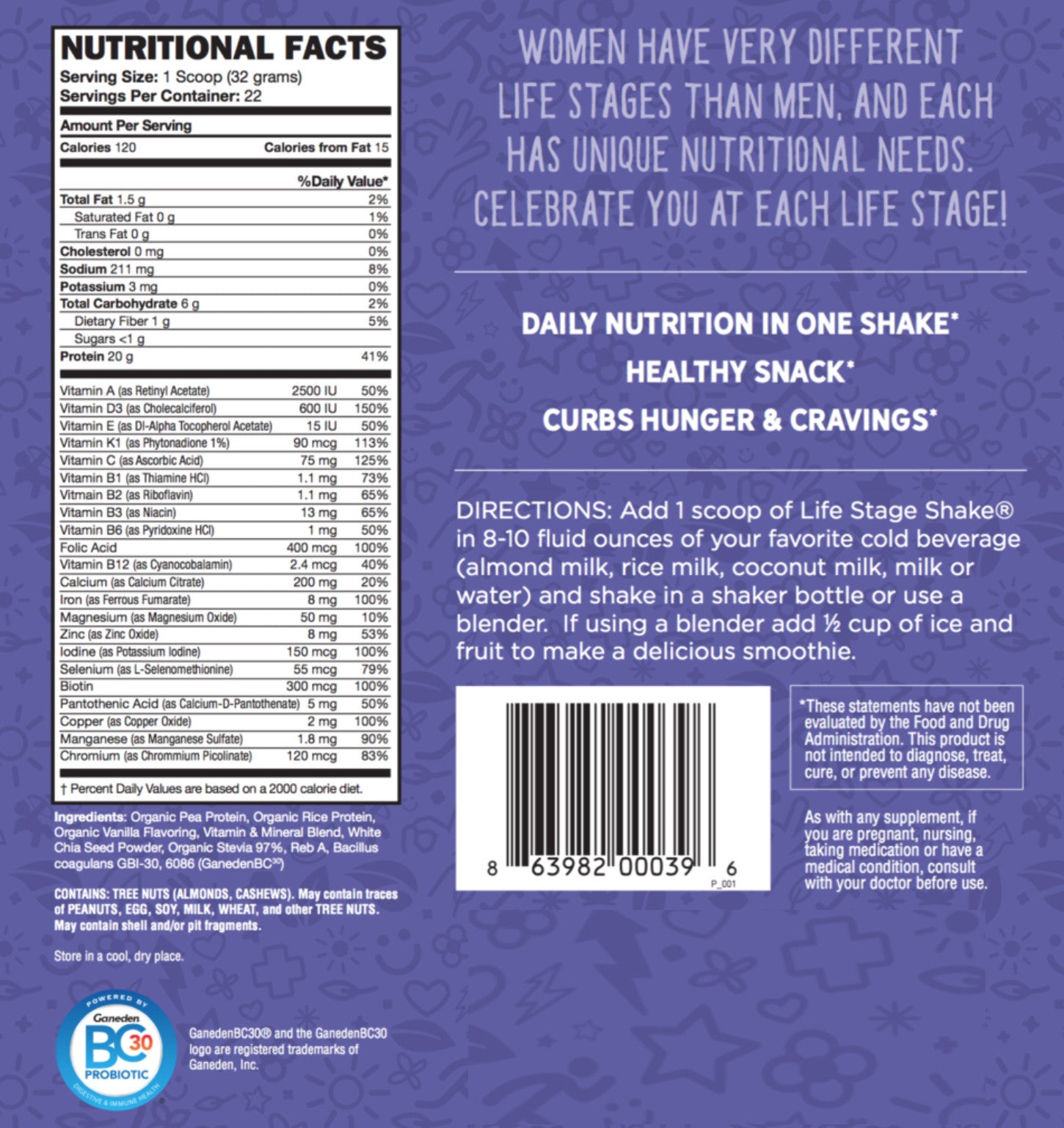 Life Stage Shake™ MENOPAUSE & BEYOND, 1.5 lbs. 22 servings